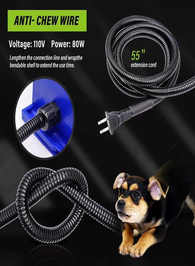 MINYULUA وعاء ماء ساخن أوتوماتيكي للكلاب من مينيولوا، سعة 2.5 لتر، وعاء كبير لشرب الماء للحيوانات الأليفة، مناسب للكلاب والخيول والأبقار والماعز والخنازير والحيوانات الأخرى. - Image 5