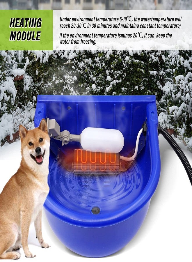 MINYULUA وعاء ماء ساخن أوتوماتيكي للكلاب من مينيولوا، سعة 2.5 لتر، وعاء كبير لشرب الماء للحيوانات الأليفة، مناسب للكلاب والخيول والأبقار والماعز والخنازير والحيوانات الأخرى. - Image 3