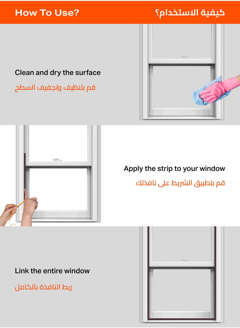 LAWAZIM - Snail Sealing Strip 2.5m 2 Piece | Door Seal Strip Window and Door Soundproofing Self-Adhesive Backing D-Shape Door Weather Stripping for Door Frame - Image 1