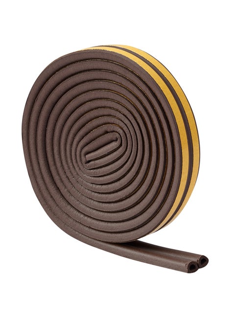 Snail Sealing Strip 2.5m 2 Piece | Door Seal Strip Window and Door Soundproofing Self-Adhesive Backing D-Shape Door Weather Stripping for Door Frame