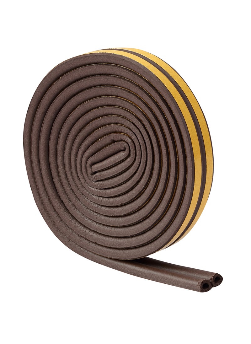 LAWAZIM - Snail Sealing Strip 2.5m 2 Piece | Door Seal Strip Window and Door Soundproofing Self-Adhesive Backing D-Shape Door Weather Stripping for Door Frame - Image 1