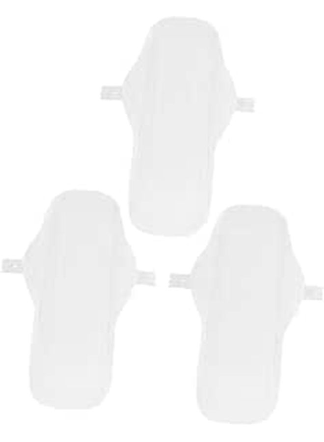 3 Pack Washable Cotton Reusable Menstrual Pads for Women Breathable Leakproof Thin Sanitary Napkins with Button Snap Closure - Image 1