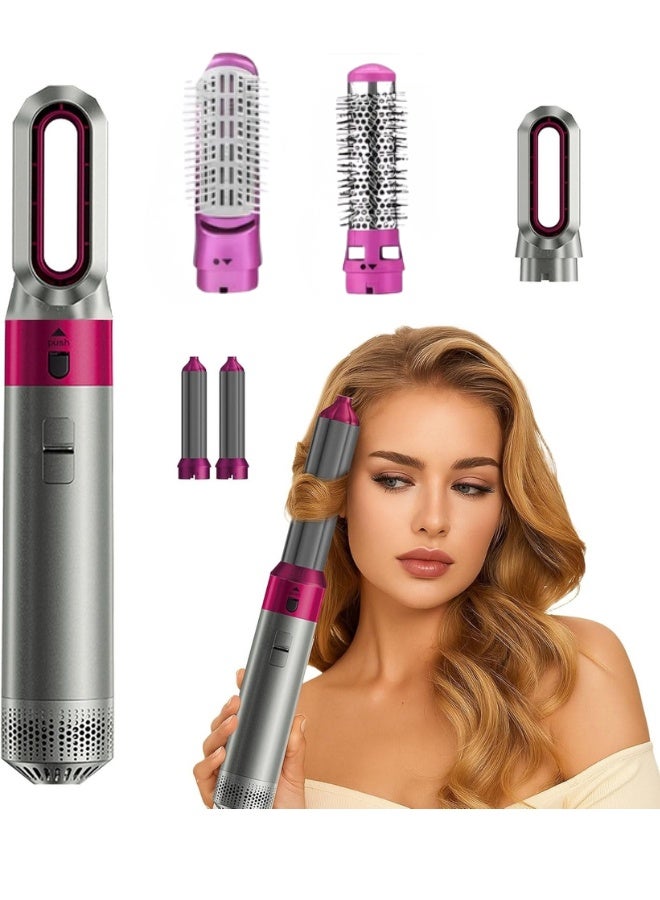 5-in-1 Multifunctional Hair Styling Device - 1000W Hair Dryer - Straightening, Curling, and Styling Brush - Fast Drying Technology and Heat Protection - Hair Styler for Volume, Curly, or Smooth Hair - Hot Air Brush for Styling and Drying Hair with a Professional Touch - Image 1