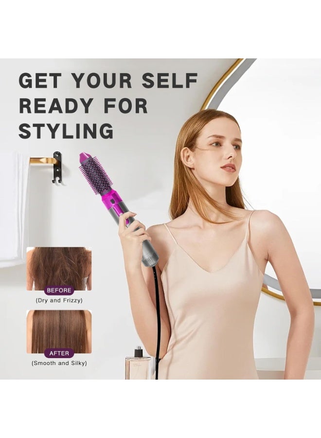 5-in-1 Multifunctional Hair Styling Device - 1000W Hair Dryer - Straightening, Curling, and Styling Brush - Fast Drying Technology and Heat Protection - Hair Styler for Volume, Curly, or Smooth Hair - Hot Air Brush for Styling and Drying Hair with a Professional Touch - Image 2
