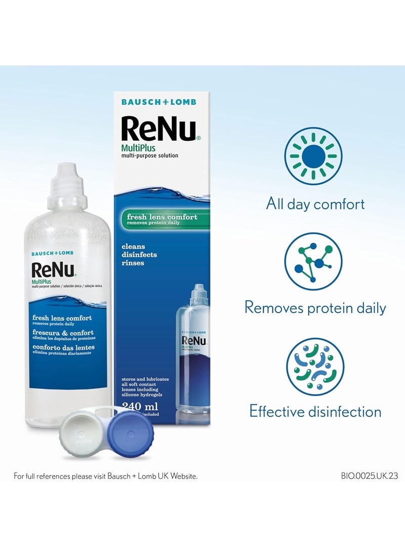 MultiPlus Fresh Lens Comfort Multi-Purpose Contact Lens Solution 240mL