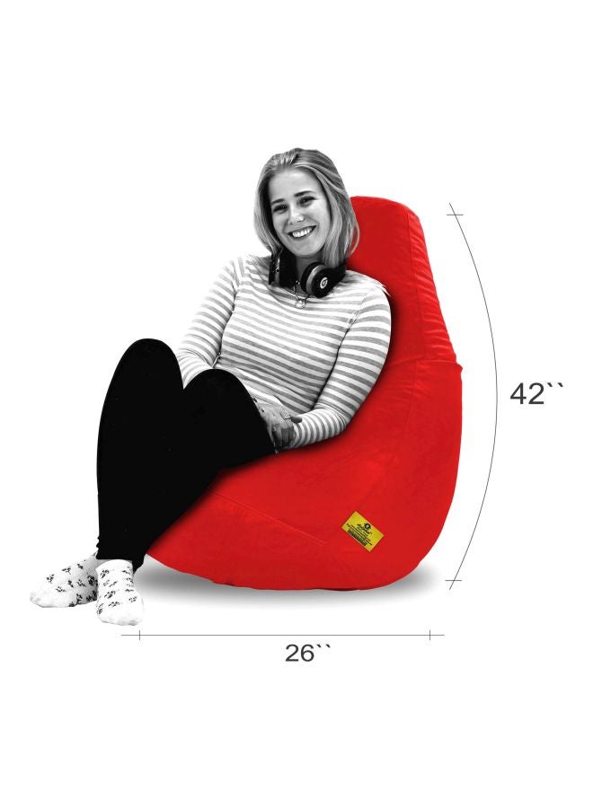 Dolphin Polystyrene Bean Bag Red - Image 4