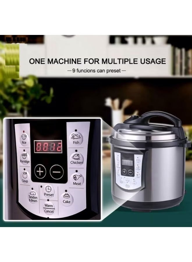 Nova 10L 1600W Multi-Function Digital Electric Pressure Cooker with Stainless Steel Pot - Image 3