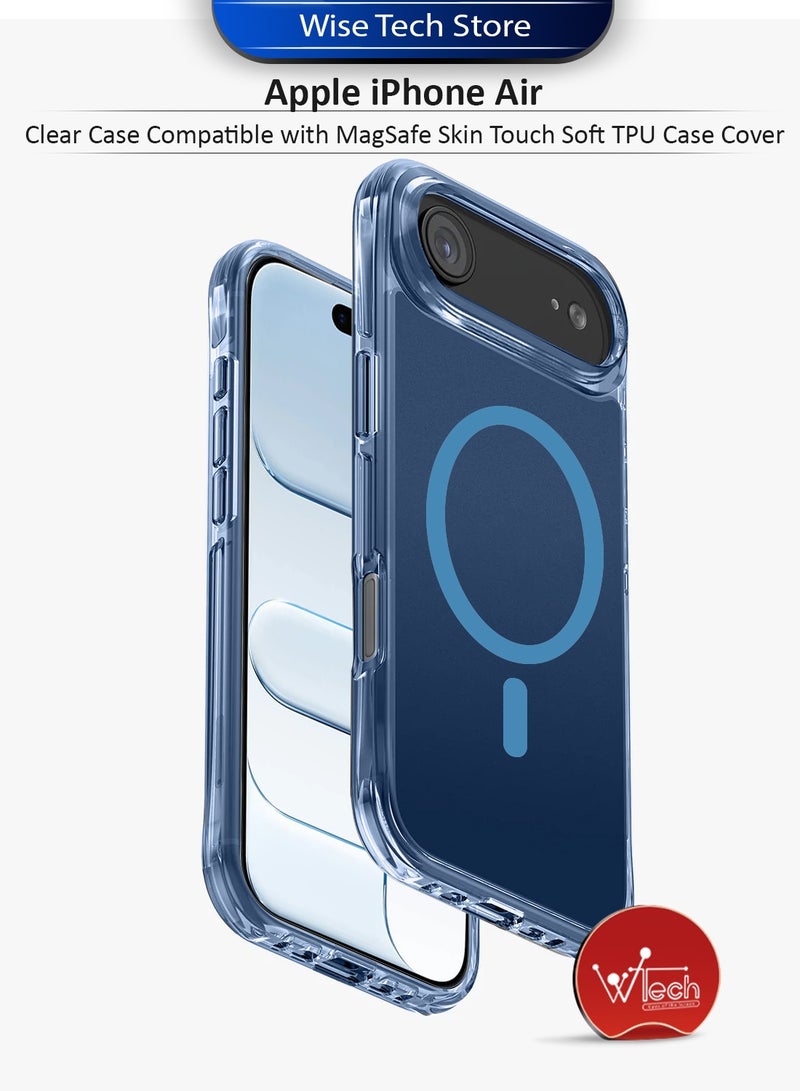 Wtech Apple iPhone 17 Air 5G 2025 Clear Case Compatible with MagSafe Skin Touch Soft TPU Case Cover (MCMPMN) - Blue - Image 1