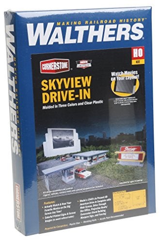 Walthers Cornerstone Skyview Drivein Theater 9333478 HO Scale Model Railroad Structure Kit - Image 1