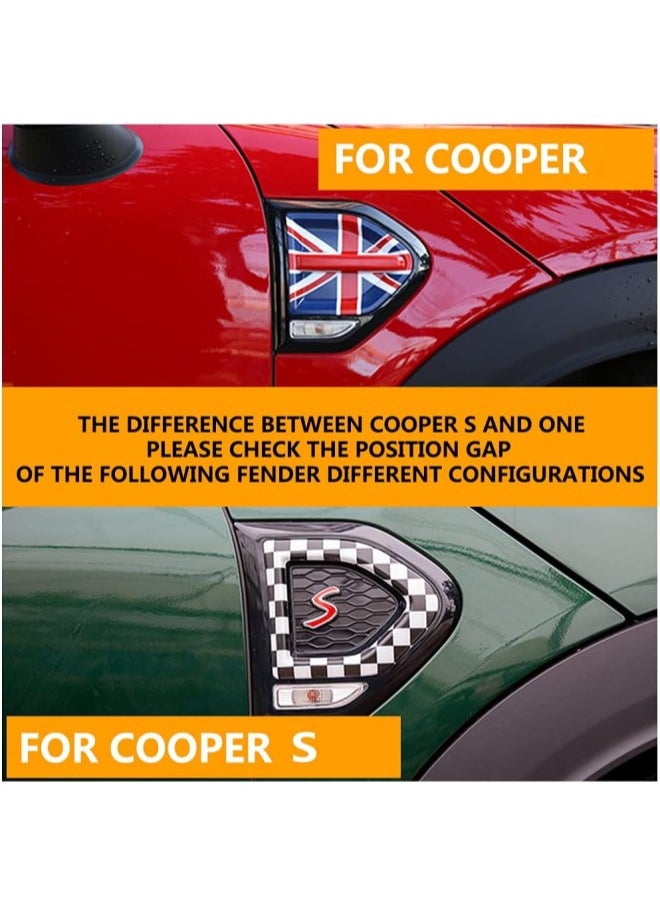 klarako - Car Body Side Wing Turn Signal Fender Scuttles Trim Cover Decor Sticker for Cooper/ONE/S hight Version F60 Countryman Auto Styling Accessories (Red,for Cooper S) - Image 1