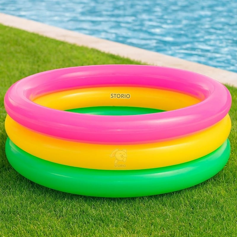 Storio 2 Feet Inflatable Kids Pool | Bath Tub for Toddlers & Children | Summer Water Fun Pool Toy | Garden & Balcony Splash Pool for Boys & Girls (3+ Years) - Image 1