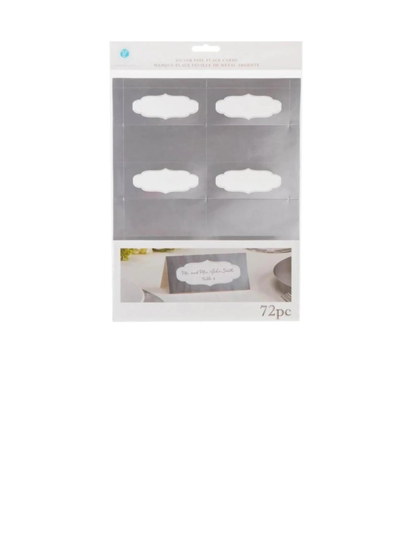 كروت ورق قصدير فضي 72 قطعة - Image 3