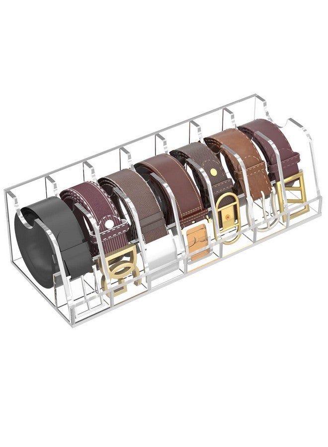 NIUBEE NIUBEE Belt Organizer - Acrylic Belt Storage Holder with 7 Compartments and Display Stand  - Image 1