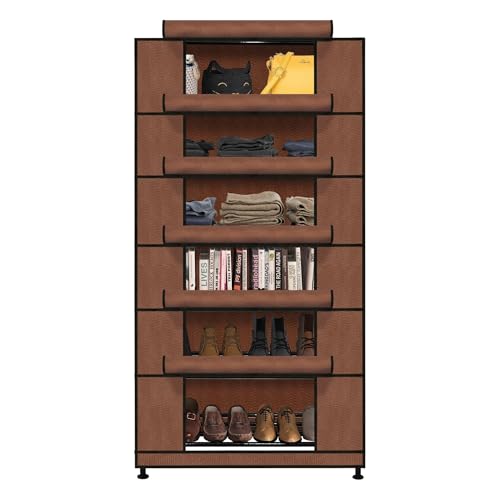 TRENDY Multipurpose Shoe Rack Cabinet 6 Layer All-in-one Storage Organizer with Dustproof Cover | Space-Saving Shoe Stand for Home, Wardrobe & Entryway - Image 2