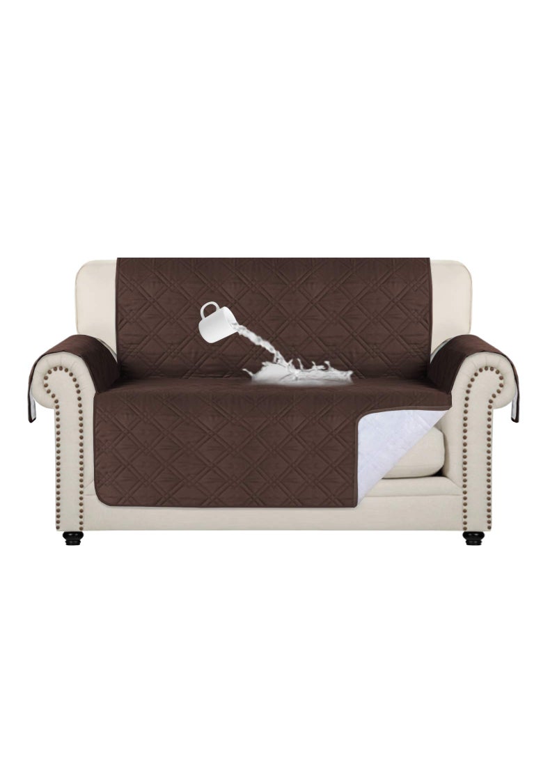 Flamingo P Flamingo P 100 Waterproof Sofa Cover for Living Room Premium Quilted Furniture Protector Sofa Slipcover for Couch Covers Non Slip Great for Pets Seat Width Up to 54 Brown 