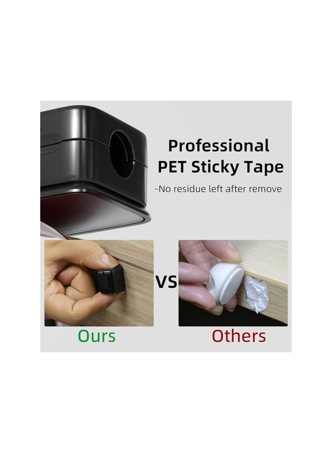 Green Tiger 8 Pack Magnetic Cord Organizer, Under Desk Cable Management, Adhesive Wire Holder Keeper Organizers for Home Office Desk Phone Car Wall Desktop Nightstand-Black - Image 5