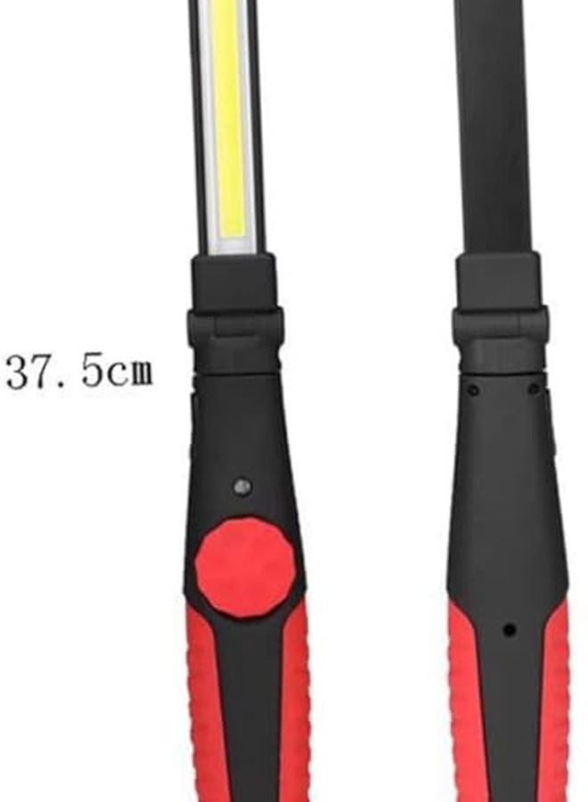 مصباح عمل LED القابل لإعادة الشحن بقاعدة مغناطيسية دوّارة مع ضوء أحمر - Image 3