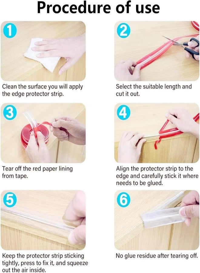 Zorzel 3-Meter Silicone Edge Protector Strip, Baby Proofing Edge & Corner Guard, Child Safety Cushion for Furniture, Desks, Sharp Corners - Soft & Durable for Kids - Image 2