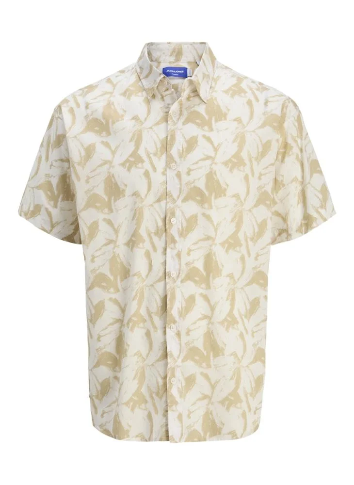 جاك اند جونز Jorjoshua Split Printed Relaxed Fit Shirt