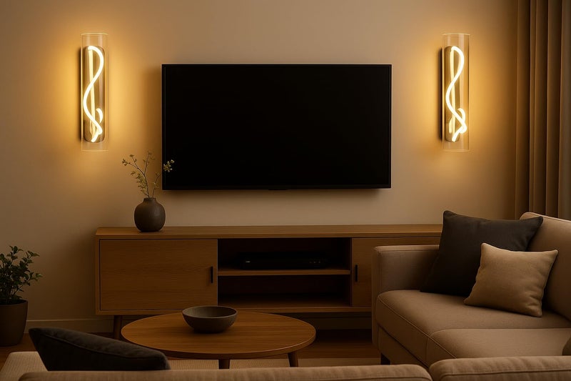 CORALTREE CORAL TREE Modern LED Wall Light with Cylindrical Acrylic Shade | Spiral Rope Design | Warm White | Decorative Wall Lamp for Living Room, Bedroom & Hallway (Height 38 cm) - Image 4