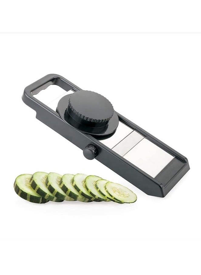 GANESH Adjustable Plastic Slicer, 1-Piece, Black/Silver - Image 3