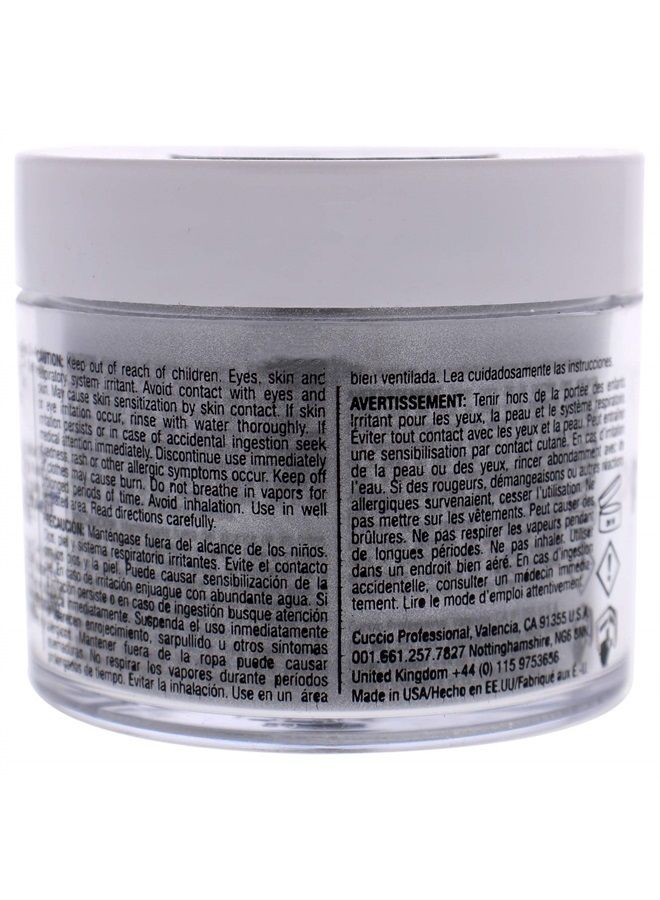 Cuccio Colour Powder Nail Polish - Lacquer For Manicure And Pedicure - Highly Pigmented Powder That Is Finely Milled - Durable Finish With A Flawless Rich Color - Silver W/ Silver Mica - 1.6 Oz - Image 2
