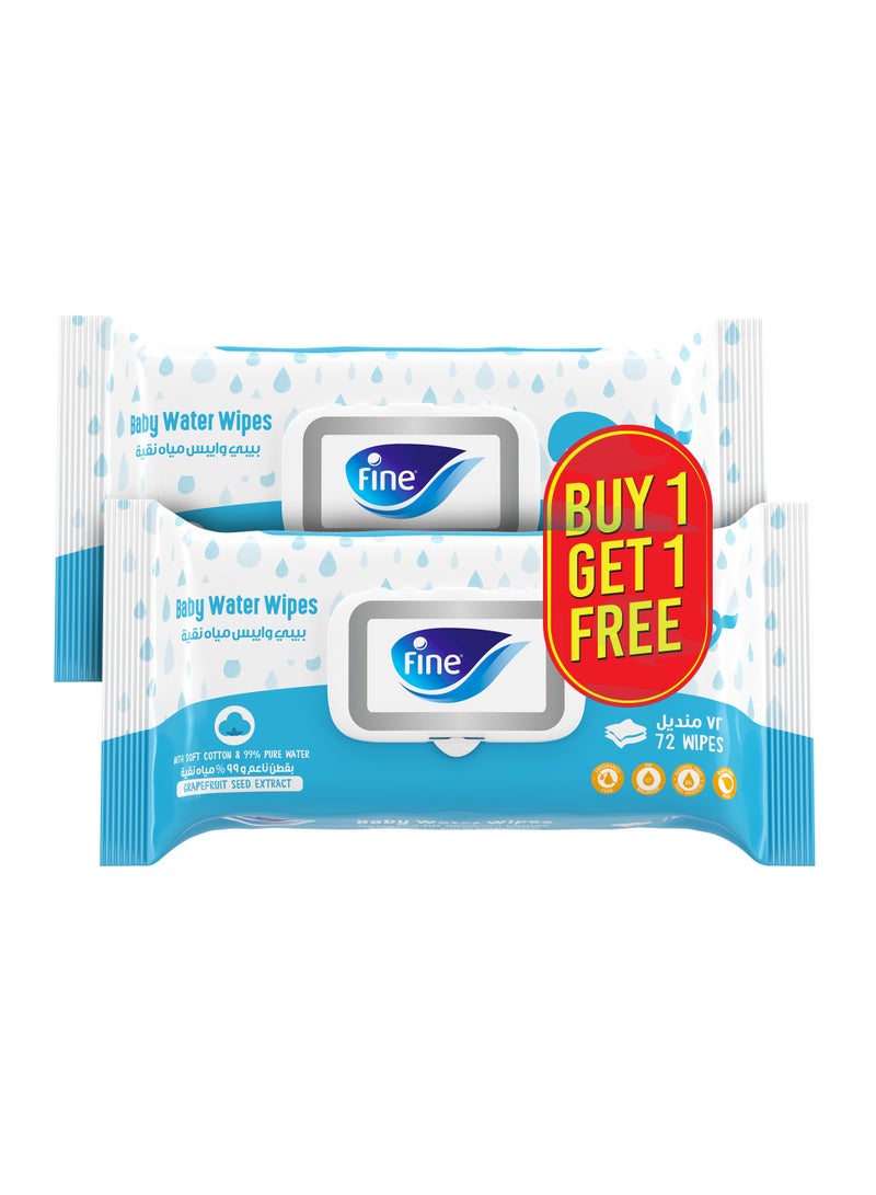 Fine Baby Hypoallergenic And Gentle For Daily Use All Body Wipes, Buy 1 Get 1 - Image 1