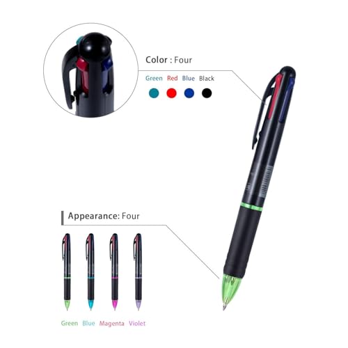 KRAFTMASTERS®3 Pack 0.7mm 4-in-1 Multicolor Ballpoint Pen?4-Color Retractable Ballpoint Pens for Office School Supplies Students Children Gift - Image 3