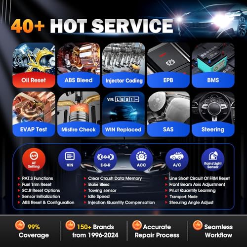 Autel Scanner MaxiCOM MK900BT, 2025 MK900-BT V2.0 Bidirectional Diagnostic Tool, 8in Up of MK900 MX900 MK808S MK808BT MX808S MK808Z, 3000+ Active Tests, 40+ Service, CAN-FD&DOIP, All System, FCA 11 OS - Image 5
