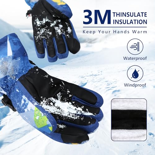 Odtmger Ski Gloves, Warmest Waterproof and Breathable Snow Gloves for Cold Weather, Fits Both Men & Women,for Parent Child Outdoor - Image 3