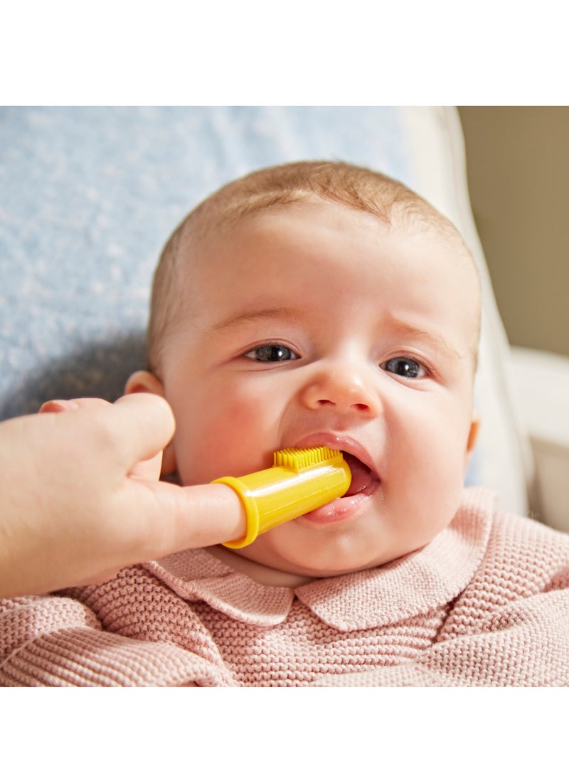 MATCHSTICK MONKEY 2 x Finger Toothbrush and Case Lion and Giraffe - Image 1