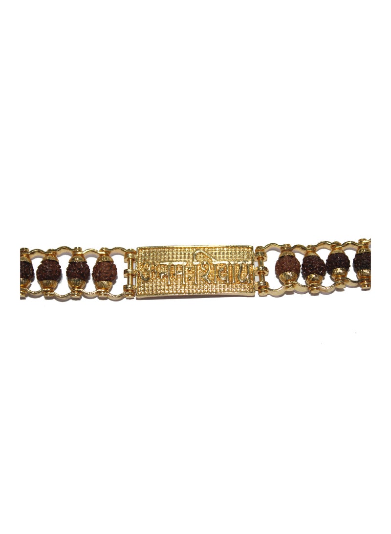 Om Namah Shivaya Name Bracelet With Rudraksha Beads For Positive Energy And Healing - Image 2