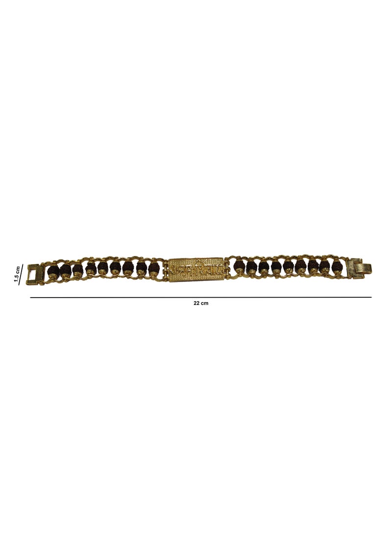 Om Namah Shivaya Name Bracelet With Rudraksha Beads For Positive Energy And Healing - Image 3