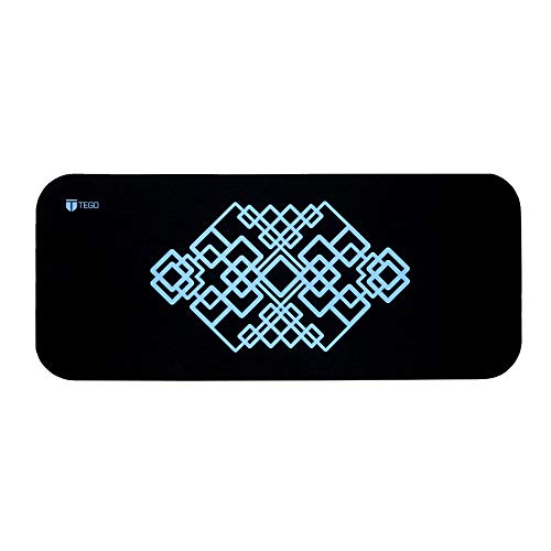 TEGO Stance Knee Pad | Joint Support Cushion for Yoga & Floor Workouts | Knees, Elbows & Wrists | Portable Fitness Pad (Black Blue, 25 x 60 x 1.5 (Thickness)) - Image 1