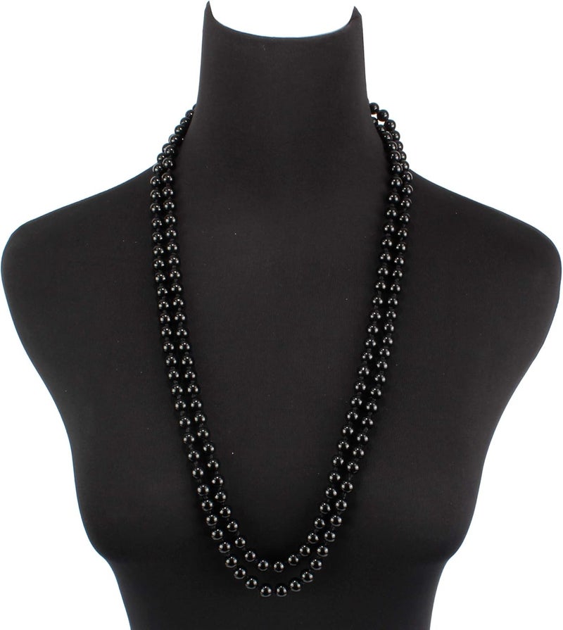 KOSMOS-LI Fashion Faux Pearls Pendants 1920s Beads Cluster Long Pearl Necklace for Costume Party Jewelry 55" - Image 4