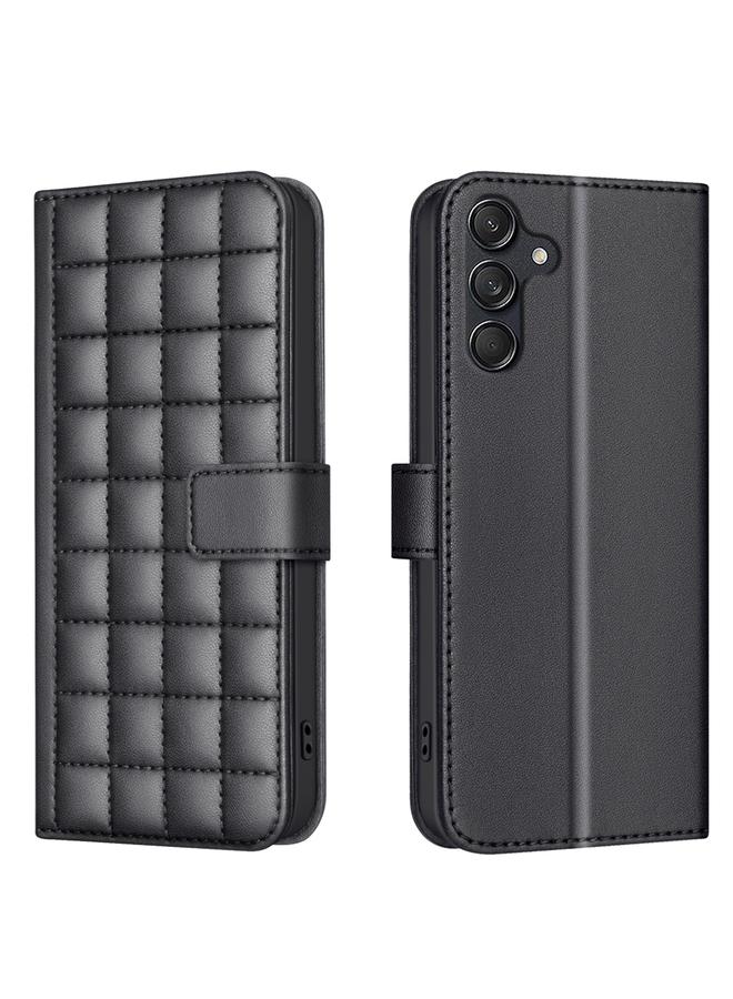 S-TOP Case For Samsung Galaxy A24 4G Square Texture Leather Phone Case - Image 1