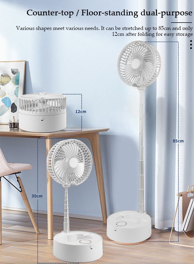 DUNISO Air Circulator Fan with Light Small Quiet Turbo Force Desk Fans with Base-Mounted Controls 3 Speed Cooling Fan Floor Fan for Whole Room Home Bedroom Office Outdoor - Image 5