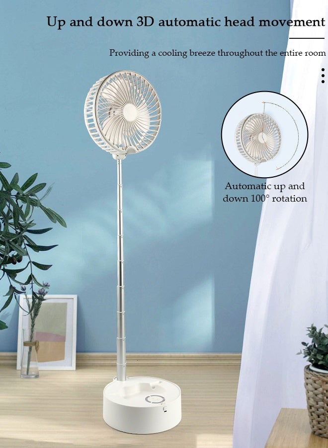 DUNISO Air Circulator Fan with Light Small Quiet Turbo Force Desk Fans with Base-Mounted Controls 3 Speed Cooling Fan Floor Fan for Whole Room Home Bedroom Office Outdoor - Image 3