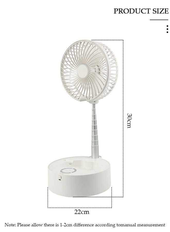 DUNISO Air Circulator Fan with Light Small Quiet Turbo Force Desk Fans with Base-Mounted Controls 3 Speed Cooling Fan Floor Fan for Whole Room Home Bedroom Office Outdoor - Image 2