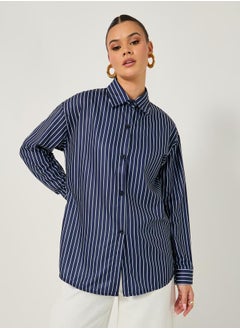 Striped Oversized Collared Shirt - pzsku/ZD6EEC12842D4433E88ADZ/45/_/1738970410/a6d3f372-f563-47b5-99a0-295b51a830b8