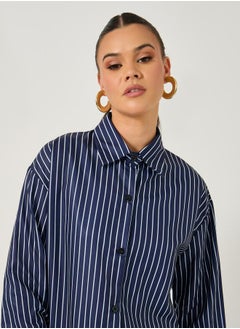 Striped Oversized Collared Shirt - pzsku/ZD6EEC12842D4433E88ADZ/45/_/1738970411/91c49334-ba69-48e1-97f2-1c73f6448bf3