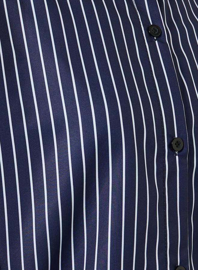 Styli Striped Oversized Collared Shirt - Image 4