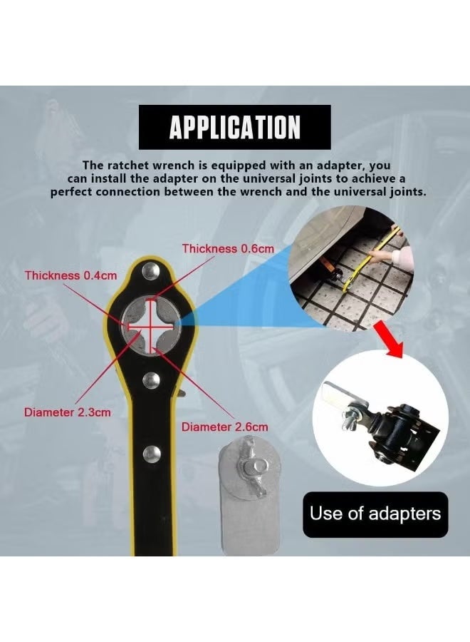 13.4-Inch Ratchet Handle for Scissor Car Jack, Labor-Saving Tire Lift Tool, Compatible with Small Cars, SUVs and Vans - Image 3