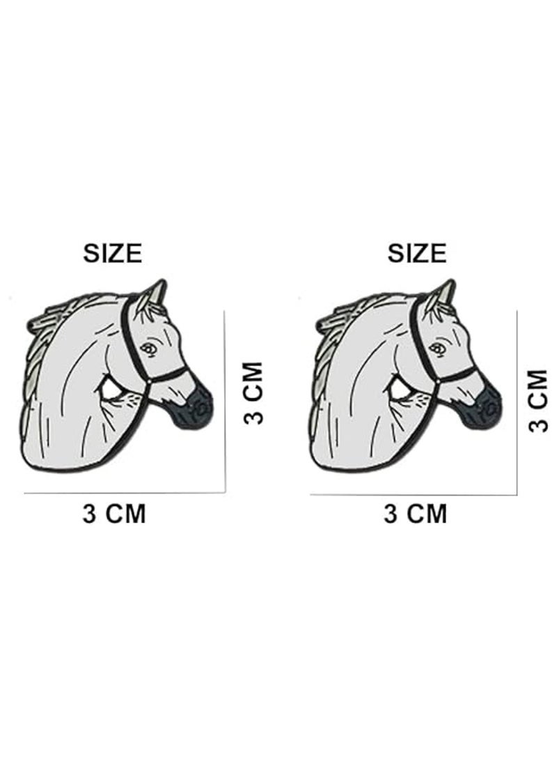 Fighter Gifts - Abu Dhabi Arabian Horse Logo Design 2D Sticker Badge Metal 2 Pcs 3cm - Image 1