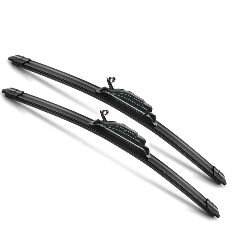 JustCar 2424 Silicone Wiper Blades Replacement for Dodge Ram 1500 20022008 2500 20032008 3500 20032008 1500 20192023 AllSeason Front Windshield Wiper Blades JHook Set of 2