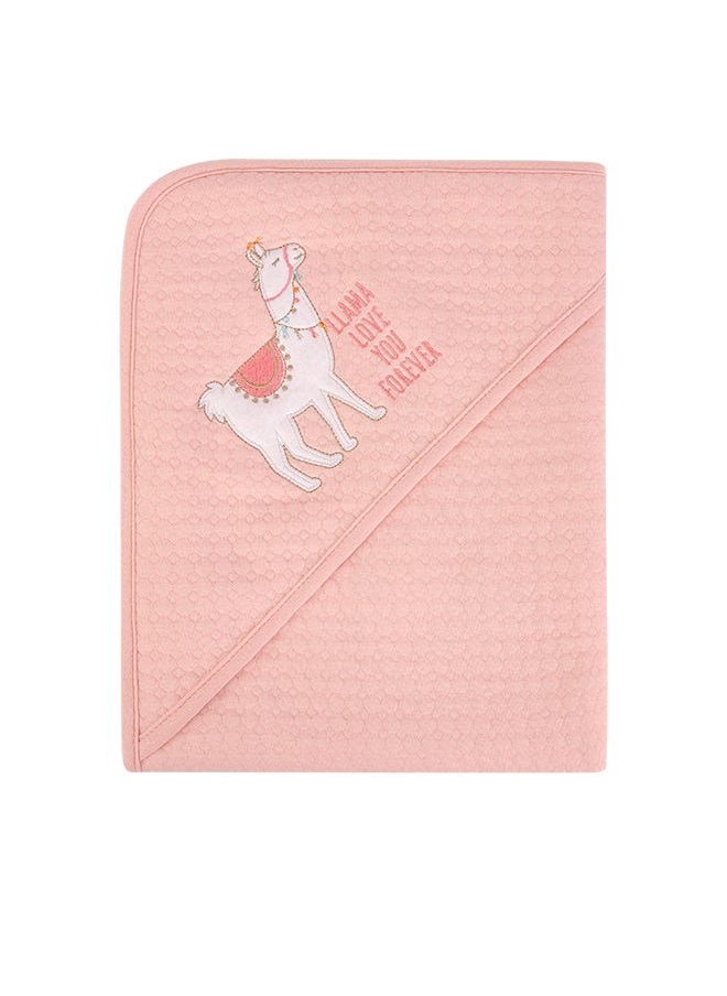 hudson baby Quilted Blanket With Hooded Alpaca  - Image 3