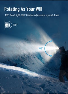 WUBEN WUBEN H1 Rechargable Headlamp Head Light Waterproof  Flashlight Torchlight for Adult with Comfortable Headband   Use OSRAM P9 LED, Emits Light  1200 lumens,  Beam Angle is up to 100°  - Image 5