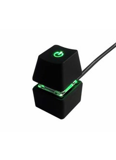 Computer Desktop Switch Button Internet Cafe Desktop Power Supply Startup Button Home External Button Extension Cable-Color:Green 2m+1 Shunt Line