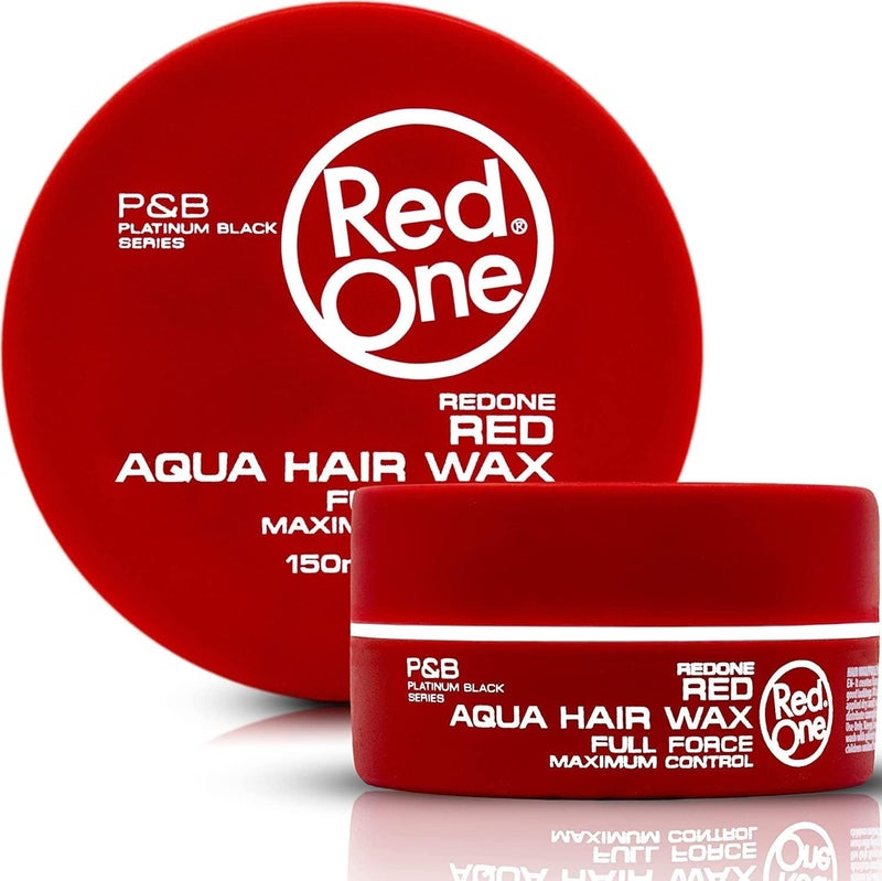 Redone Hair Wax Red 150ml | Ultra Hold & Maximum Control | High Shine Styling Wax for Men & Women | Edge Control & Non-Sticky Finish | Strawberry Scent | Professional Barber Hair - Image 1