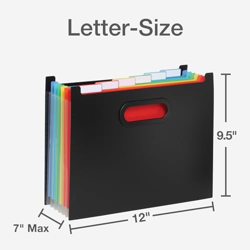 Pendaflex 7Pocket Expanding File with Customizable Colored Tabs Black File Organizer Portable Expanding File Accordion File Organizer 52401 - Image 3